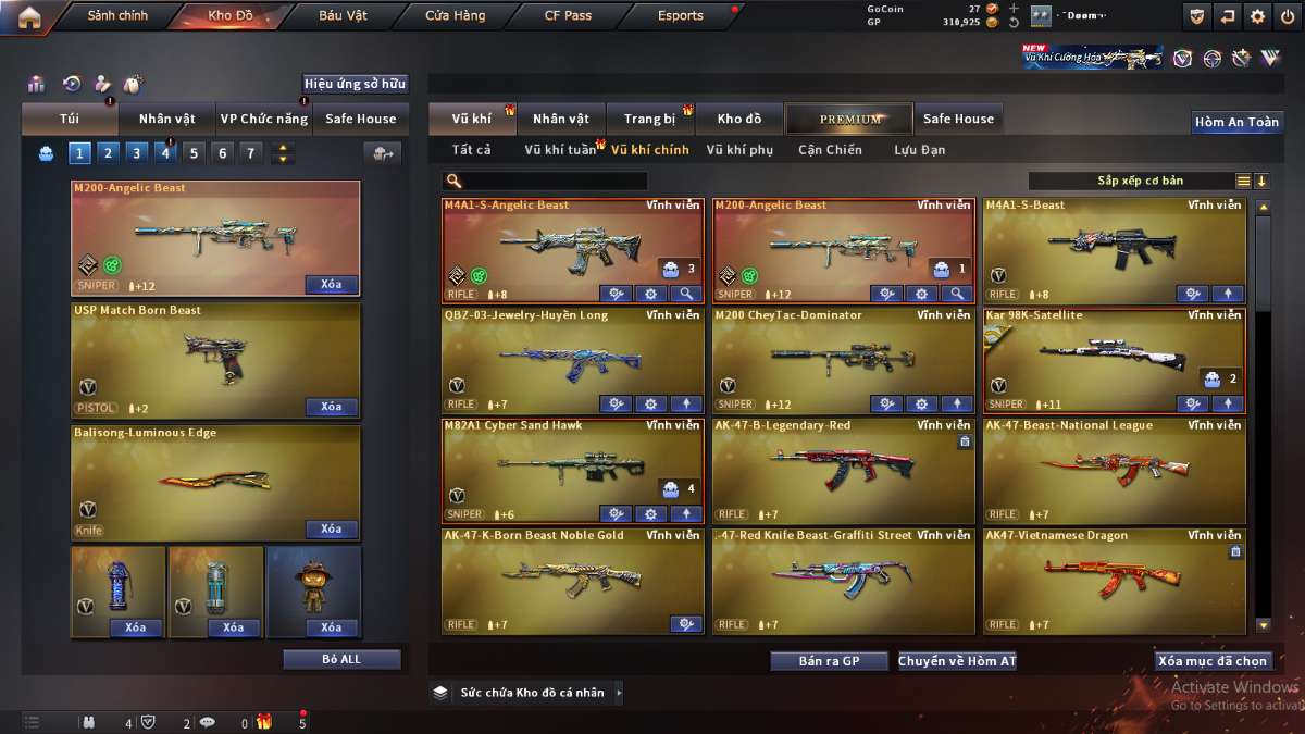 shop acc cf uy tin gia re